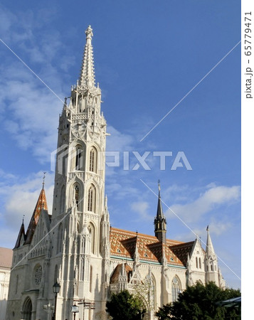 ハンガリー　ブダペスト　マーチャーシュ教会全景 65779471