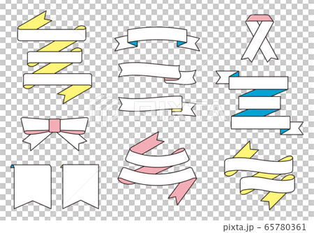 Pastel ribbon set - Stock Illustration [65780361] - PIXTA