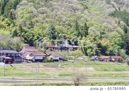 農村風景 春 新緑 里山 永昌寺 農村風景 春 新緑 里山 永昌寺 65780980
