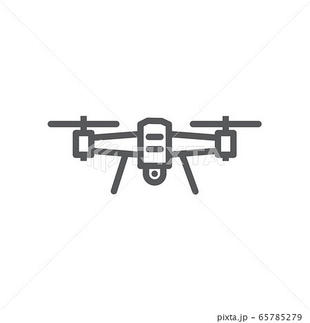 Drone line icon on white background 65785279