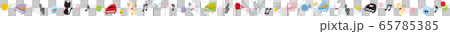 Stave line of cat (single line) 65785385