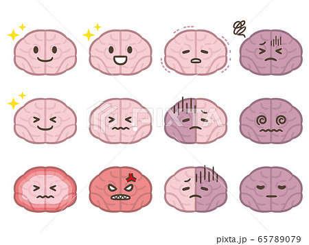 Brain Disease Set Stock Illustration