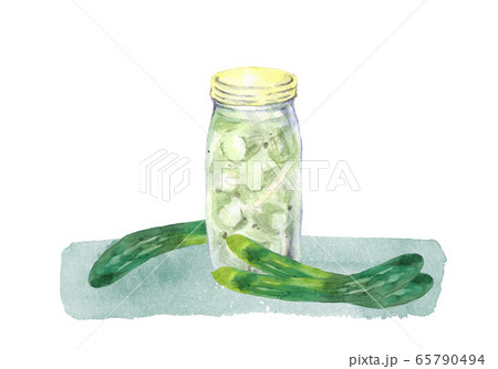 キュウリとピクルスのイラスト素材