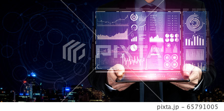 Big Data Technology for Business Finance Concept. 65791005