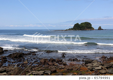 手石島 静岡県伊東市海岸 海底火山 手石島 静岡県伊東市海岸 海底火山 65794991
