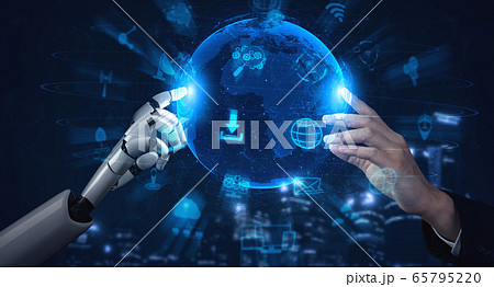 Future artificial intelligence robot and cyborg. Future artificial intelligence robot and cyborg. 65795220