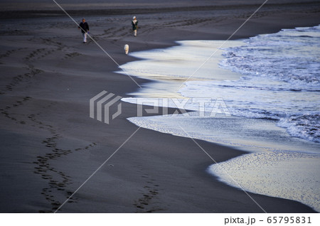 早朝の朝焼けが美しい宮崎の一ッ葉海岸 早朝の朝焼けが美しい宮崎の一ッ葉海岸 65795831