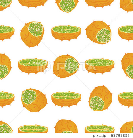 Illustration on theme big colored seamless kiwano 65795832