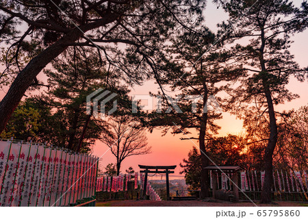 樽水本宮神社の夕景 樽水本宮神社の夕景 65795860
