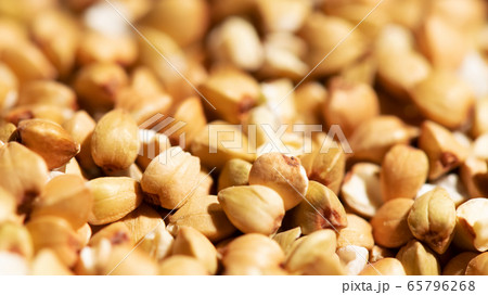 Close up of raw green buckwheat background 65796268