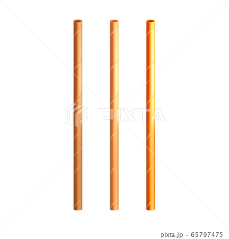 Straw Paper Drinking Pipe Accessory Set Vector 65797475