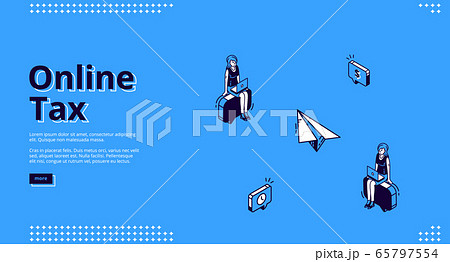 Landing page of online tax, mobile payment Landing page of online tax, mobile payment 65797554
