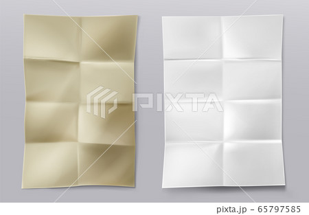 Folded blank white and kraft paper sheets 65797585