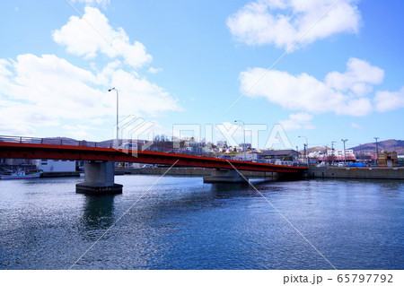 小樽運河と勝袖大橋 ”小樽市” 小樽運河と勝袖大橋 ”小樽市” 65797792