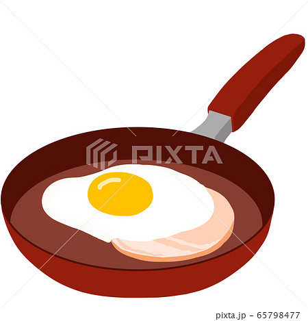 目玉焼きを焼くフライパン 65798477