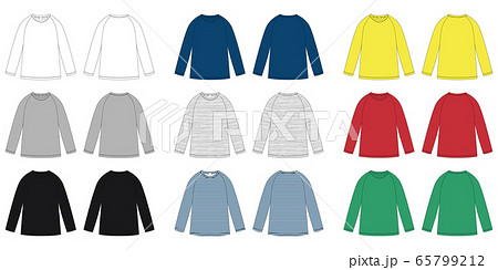 Childrens vector technical sketch raglan Childrens vector technical sketch raglan 65799212