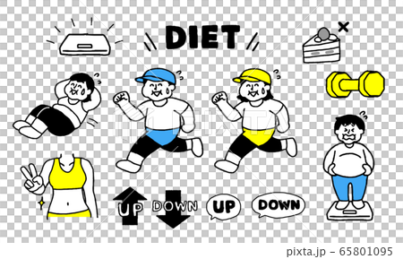 Men and women set to lose weight (simple) 65801095