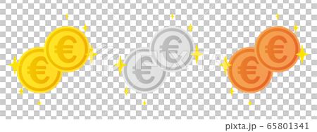 歐元硬幣三種顏色 65801341