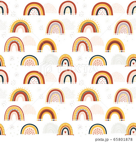 Baby rainbow seamless pattern. 65801878
