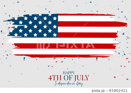 July 4th Independence day celebration banner. USA national holiday design concept with a flag. July 4th Independence day celebration banner. USA national holiday design concept with a flag. 65802421