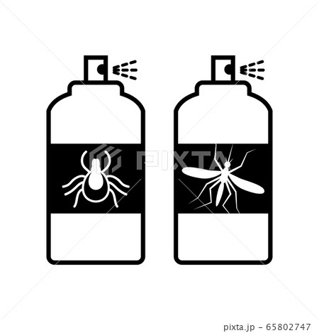 Mosquito and tick spray bottle icon. Insect stop 65802747
