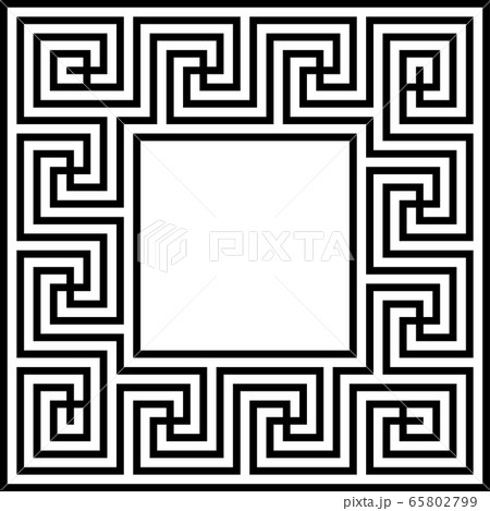 Greek key border frame. Abstract geometric. Vector Greek key border frame. Abstract geometric. Vector 65802799
