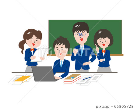 グループで課題を解決する学生 グループで課題を解決する学生 65805728
