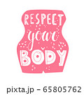 respect your body vector hand drawn lettering 65805762