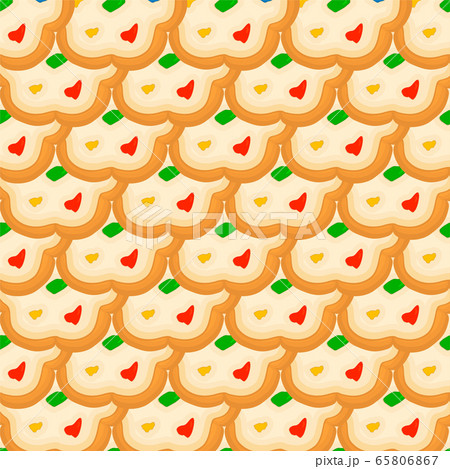 Illustration on theme big set identical biscuit, 65806867