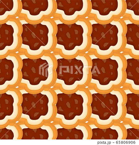 Illustration on theme big set identical biscuit, 65806906