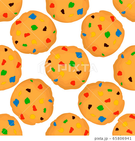 Illustration on theme big set identical biscuit, 65806941