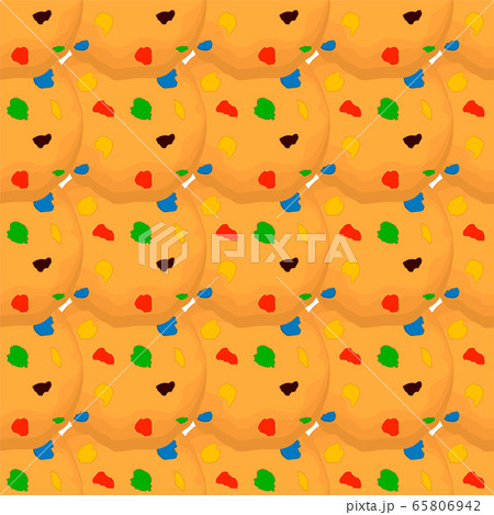 Illustration on theme big set identical biscuit, 65806942