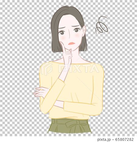 Illustration of women troubled 65807282
