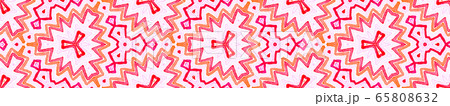 Pink red Seamless Border Scroll. Geometric Waterco 65808632