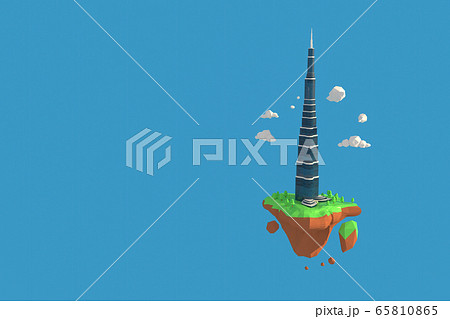 3D illustrator Burj Khalifa in Dubai. 3d rendering - Stock Illustration  [65810865] - PIXTA