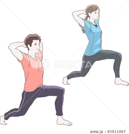 トレーニングの方法 ランジのイラスト素材