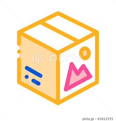 color paper box icon vector outline illustration color paper box icon vector outline illustration 65812555