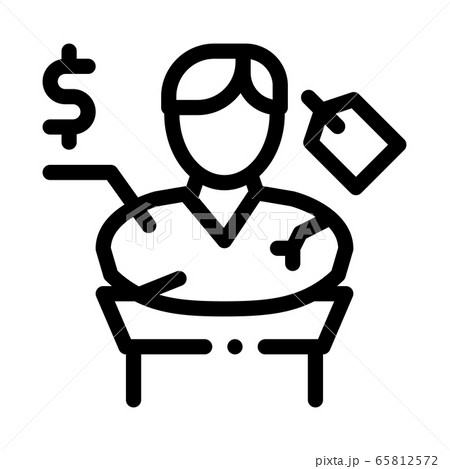 architectural bust sale icon vector outline illustration 65812572