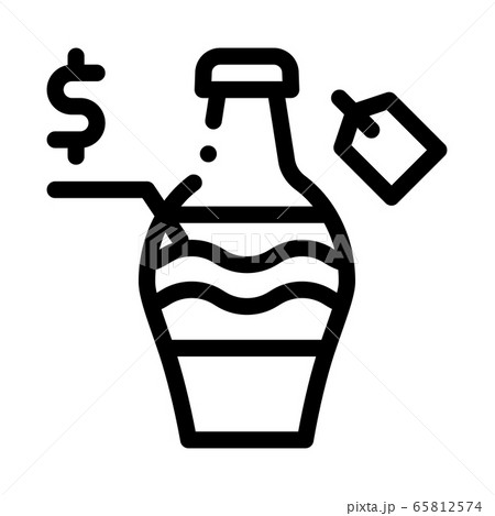 auction sale bottle icon vector outline illustration 65812574