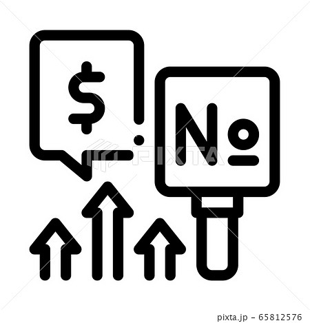 increase in cash rates icon vector outline illustration 65812576