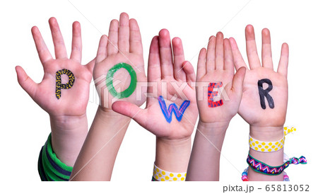 Children Hands Building Word Power, Isolated Children Hands Building Word Power, Isolated 65813052