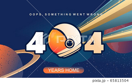 404 vector banner page template with banner error 65813504