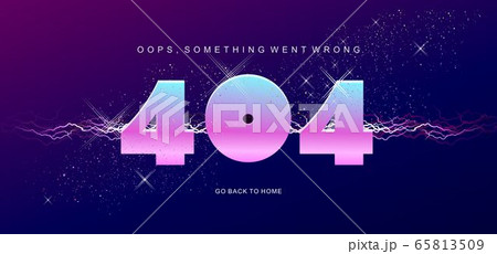 404 vector banner page template with banner error 65813509