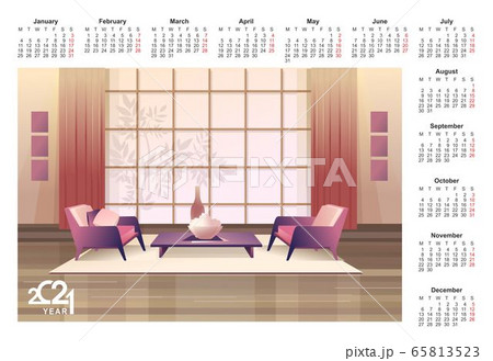 2021 calendar apartment interior english vector 2021 calendar apartment interior english vector 65813523