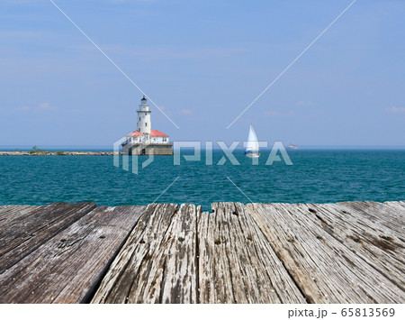 Chicago Harbor Lighthouse, built in 1893 65813569
