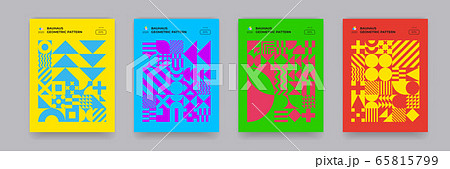 Bauhaus geometric pattern background, vector Bauhaus geometric pattern background, vector 65815799
