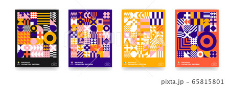 Abstract Bauhaus background, vector geometric 65815801