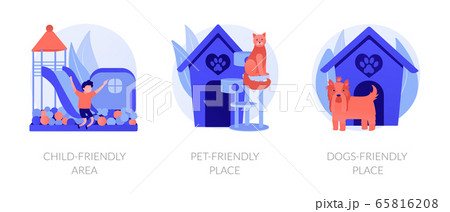 Public space allowance and restrictions vector concept metaphors. 65816208