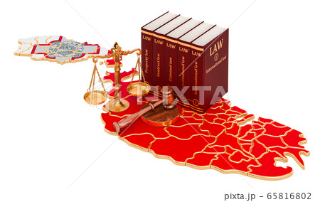 Law and justice in Malta concept, 3D rendering Law and justice in Malta concept, 3D rendering 65816802