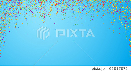 Festive confetti. Celebration stars. Rainbow confe 65817872